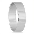 thumbnail image 2 of SZUL Women's 5mm Flat Comfort Fit Wedding Band in 14K White Gold, 2 of 4