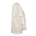 thumbnail image 3 of Blusa George para Mujer con Cuello Redondo, Manga Corta y Olanes Beige Talla EG, 3 of 4