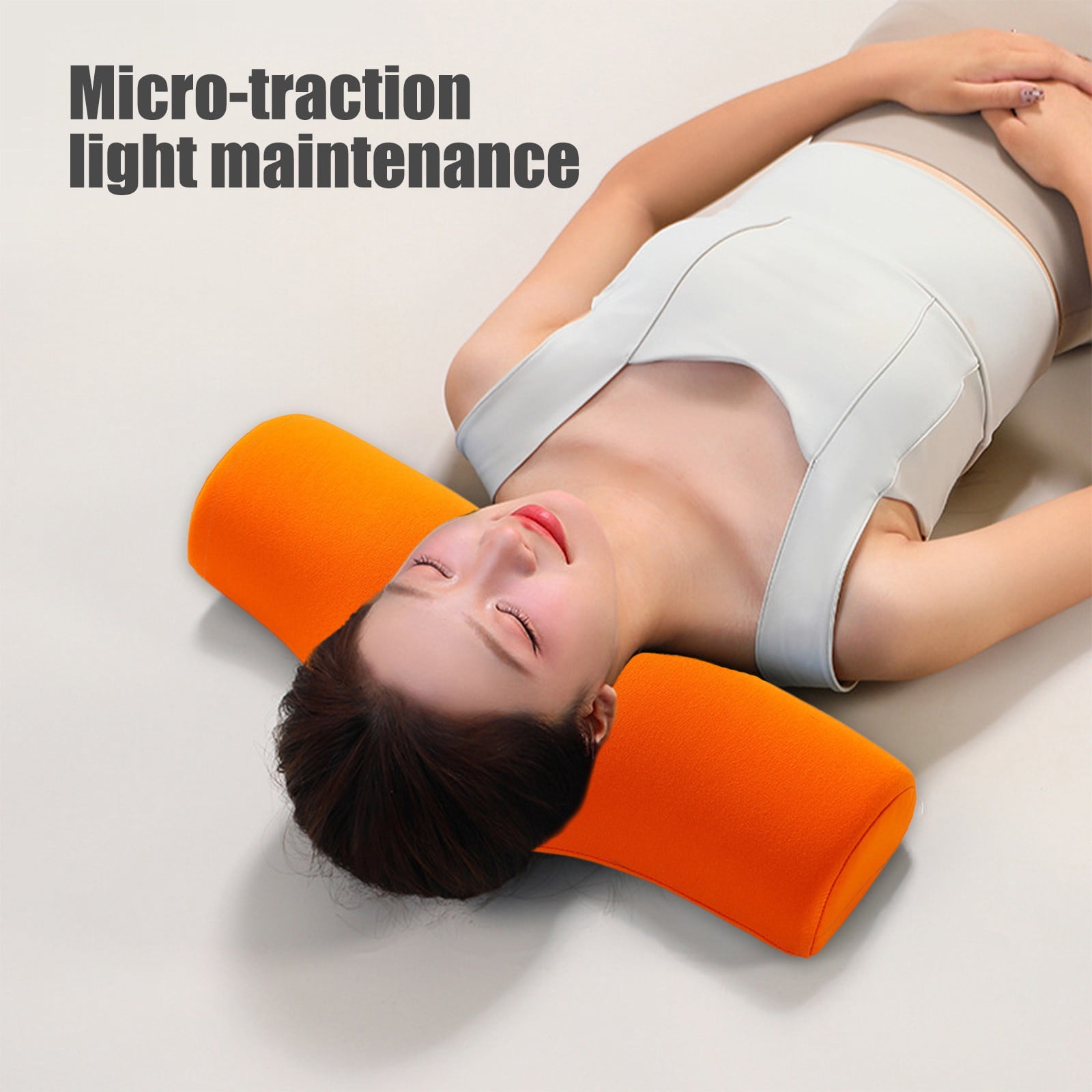 SPOORYYO Cervical Traction Pillow, Ergonomic Memory Foam Neck Support Pillow Designed to Suit Neck Curves for Improved Sleep