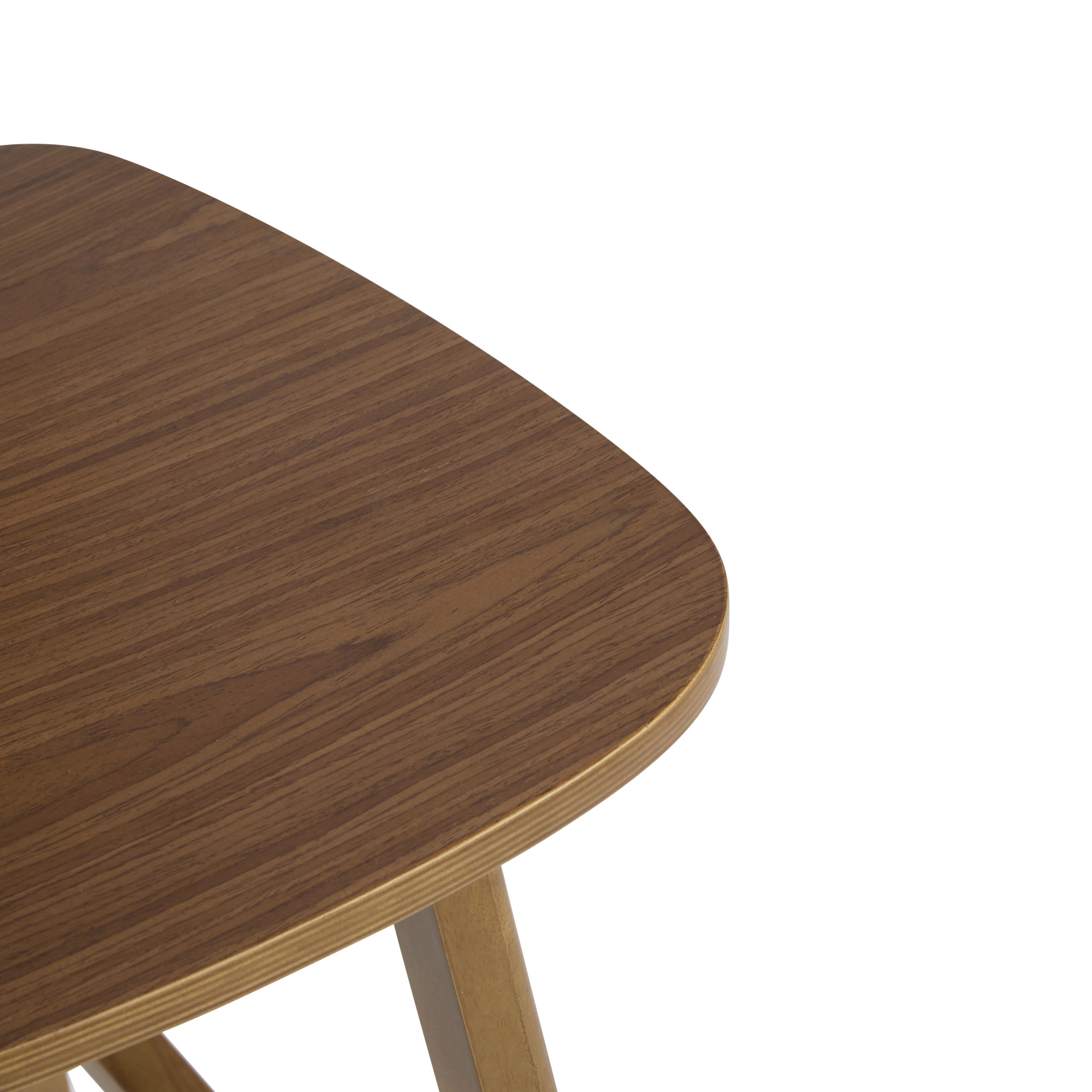 Christopher Knight Home Mid-Century Modern 25.75" Barstools, Rattan Backrest, Solid Wood Frame, Walnut, Set of 4