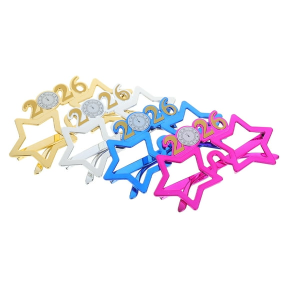 PTOOTP 4pcs 2026 Party Glasses Assorted Color PC Plastic Party Glasses For Photographers Gatherings Back to School