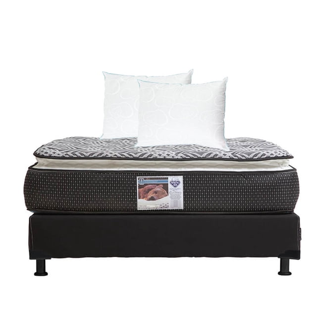 Colchón Matrimonial Omega Spring Air + Box + 2 Almohadas Osos