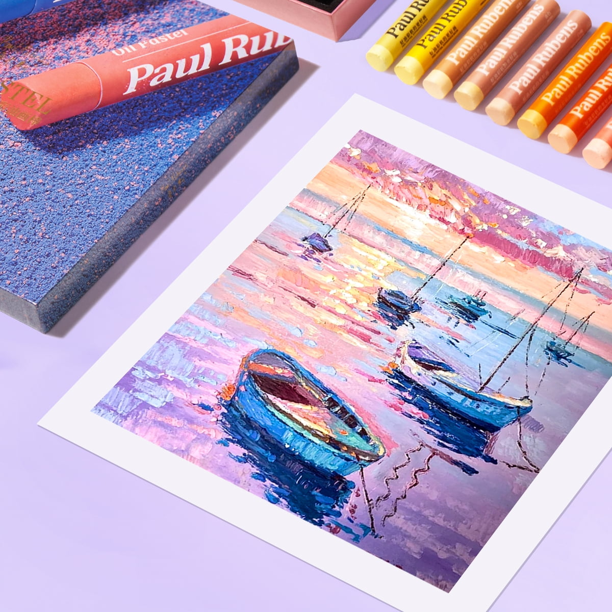 Paul Rubens Oil Pastels, 48 Macaron Colours Soft Pastels Non-Toxic Pastels for Artists, Students
