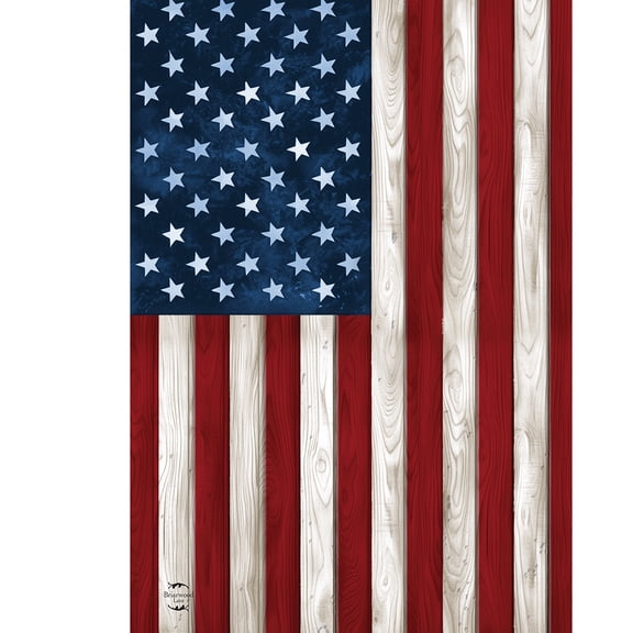 Briarwood Lane Everyday House Flag 40x28 For Outdoor Wood American Flag House Flag