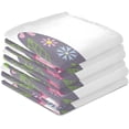 thumbnail image 5 of Rabbit Leaves Flowers Kitchen Dish Towels Set of 6 Absorbent Hand Towels, Lint-Free 18"x28" Happy Easter Fast Drying Hanging Dishcloths for Cooking Baking Home Clean, 5 of 5