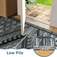 thumbnail image 3 of Hasoo Modern Geometric Runner Washable 2' x 6' Throw Rug for Hallway Enterway Neutral Indoor Gray Carpet, 3 of 6