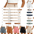 thumbnail image 3 of Endives Women's Shorts Summer Casual Elastic Waist Shorts Stylish with Button Decor Loose Lightweight Breathable Wide Leg Shorts, 3 of 6