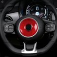 thumbnail image 3 of Adhesivo de fibra de carbono real y resistente para el interior del volante central del Fiat 500 2008-2013 (B), 3 of 5