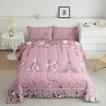 thumbnail image 3 of jejeloiu Eiffel Tower Full Size Comforter Sets,Romance Theme Bedding Comforter Set,Pink Sequin Diamond Bedding Sets For Child,Ultra Soft Room Decorative Reversible,3-Piece, 3 of 8