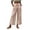 Khaki, variant on Tqcoqu Women's Wide Leg Cropped Pants,Eyelet Embroidered Hem Drawstring Elastic Waist Trendy Loose Pants,Army Green Women's S-XXL