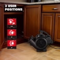 thumbnail image 3 of ECOMAX Air Mover, secadora de alfombras, ventilador, 900 CFM, modo de 3 velocidades, 3 ángulos de soplado, cadena tipo margarita, apilable, función de sincronización, para restauración de daños por ag, 3 of 5