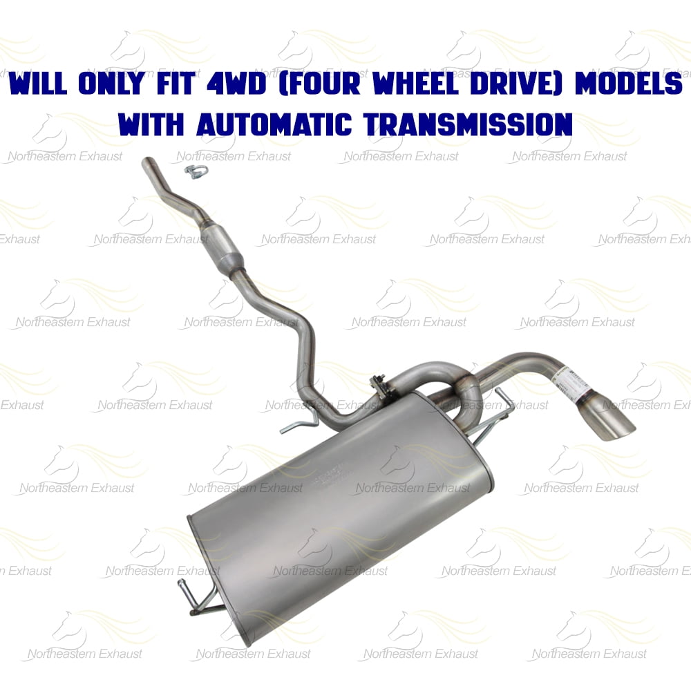 Northeastern Exhaust Resonator & Muffler Fits 2011-2019 Mitsubishi Outlander Sport 2.0L 4WD Automatic - Direct Fit | Stainless Steel System Kit
