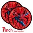 thumbnail image 4 of Decoraciones para fiesta de cumpleaños de Spiderman, vajilla desechable de superhéroe, plato y vaso de papel, servilleta, mantel, pancarta para chico, Baby Shower, 4 of 4
