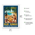 thumbnail image 2 of Blue Hawaii - Elvis Presley - Vintage Film Movie Poster by Mauro Colizzi c.1961 - Fine Art Rolled Canvas Print 27in x 40in, 2 of 4