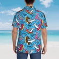 thumbnail image 6 of Daiia Sharks Summer Hawaiian Shirt for Men Gentle Cotton Regular Short Sleeve Casual-Medium, 6 of 9