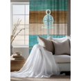 thumbnail image 4 of Sheer Curtains 63 Inch Length, Teal Blue Anchor Semi Sheer Curtains Light Filtering Window Treatment, Nautical Coastal Ocean Wooden Retro Art Privacy Voile Drapes for Living Room Bedroom 52x63 Inch, 4 of 7