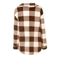 thumbnail image 6 of Uhndy Winter Jackets Coats for Women, Women Cozy Long Sleeve Faux Plaid Buttons Pokets Teddy Woolen Fleece Jacket Cardigan Coat Christmas Gifts for Women, 6 of 6
