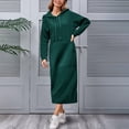 thumbnail image 6 of NMMUED Hoodie Dress Oversized Hoodies for Women Long Hoodies for Women Hooded Sweatshirt Women Womens Hoodies Pullover Oversized Hoodie Dress Sweatshirt Dress Dark Green L, 6 of 9
