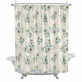 thumbnail image 2 of Summer Daisy Shower Curtain for Bathroom Decor, Eucalyptus Leaves Flower Farmhouses Retro Waterproof Fabric Shower Curtain, 72"x78" Set with 12 Hooks, 2 of 9