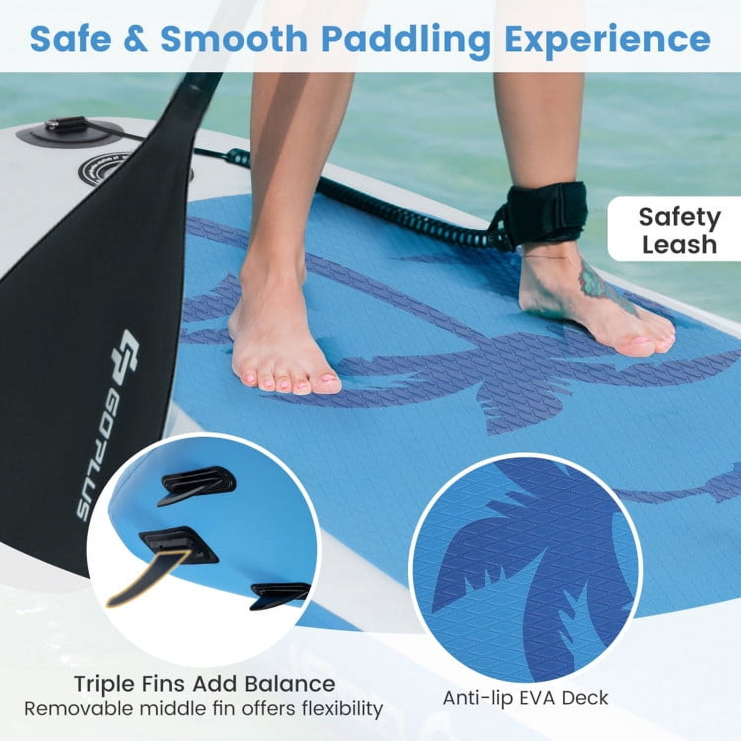 Barara King Inflatable Stand Up Paddle Board with Premium SUP Accessories-S
