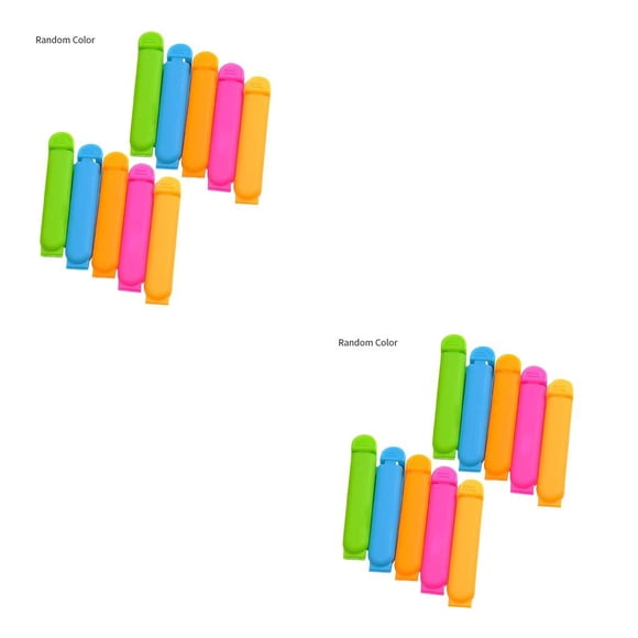 Paquete de 10 pinzas de sellado Matsuzay para bolsas de aperitivos juego de abrazaderas reutilizables coloridas