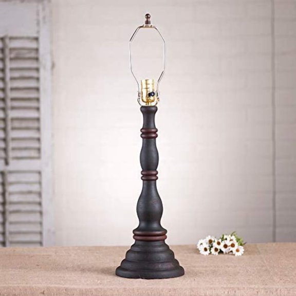 Davenport Lamp Base in Hartford Black with Red Stripe