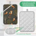thumbnail image 6 of Yayeee Pot Holders Kitchen Heat Resistant with Pockets 7"x9.8" Cotton Oven Cooking Hot Pads, Green Forest Fox Pattern, 6 of 7