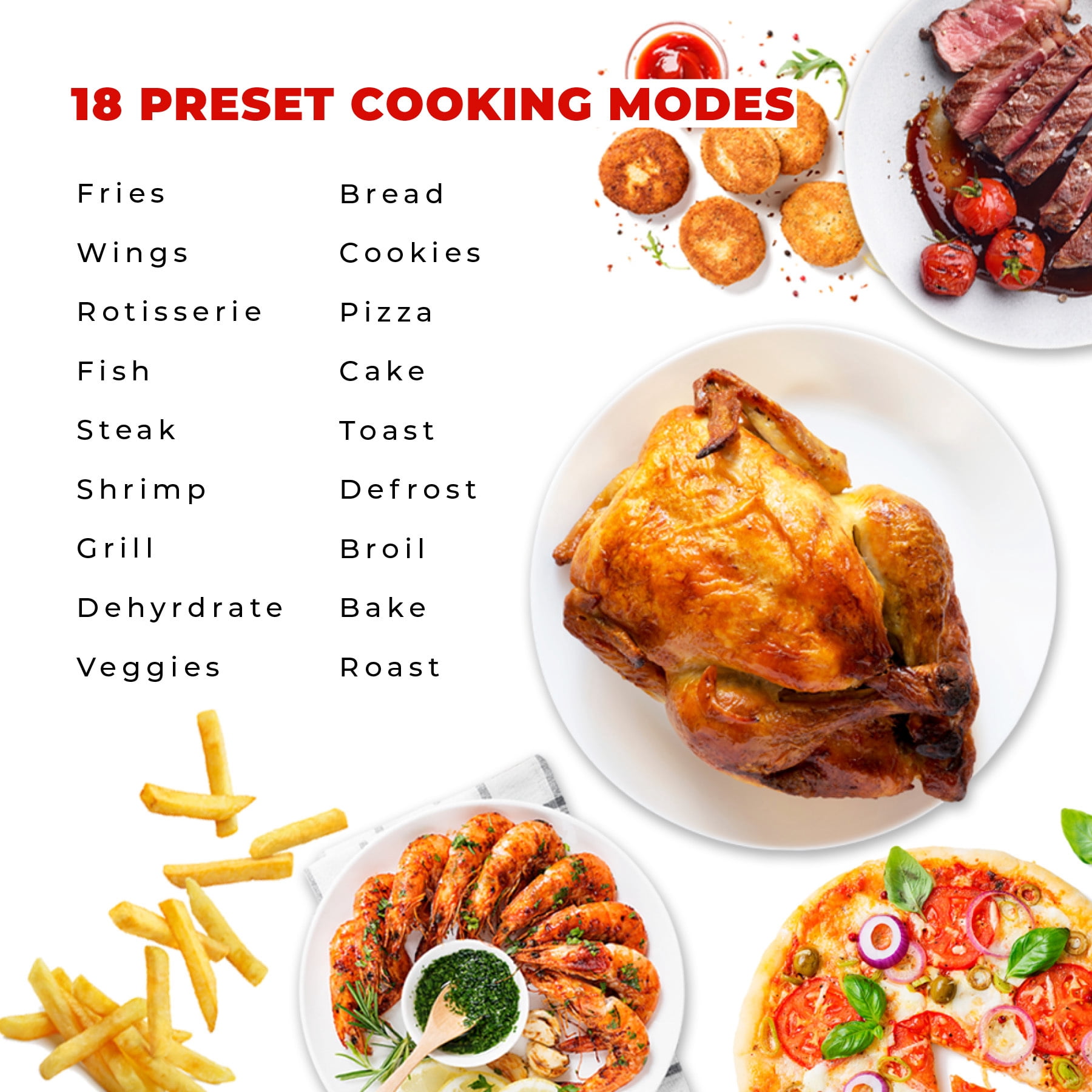 CUCKOO Air Fryer Oven, 18 Menu Modes with 360 Convectional Cooking, Includes 8 Accessories (Silver)