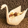 Set of 12 Beautiful Ivory Swan Wedding Favors Candy Dish Containers 3"