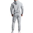 thumbnail image 4 of Men's Cargo Hoodie Set | Loose Fit, Fleece Premium Cotton Blend, Warm | Versatile For Work, Daily & Casual, 4 of 5