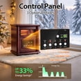 thumbnail image 2 of LifePlus Space Heater Infrared Quartz Electric Heaters 1500W Portable Wood with Remote, 2 of 10