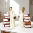 thumbnail image 4 of Teacher Appreciation Gifts for Book Lovers, Shelf & Desk Decor Figurine for Bookworms, Graduates, Cozy Home Office Reading Statue Decoration, 4 of 7