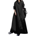 thumbnail image 2 of Robe Femme, Mode Printemps Couleur Unie Col Rabattu Manches Longues Bouton Poche Robe Maxi Décontractée Ample, 2 of 8