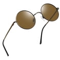 thumbnail image 1 of Gafas de sol Joopin, pequeñas, redondas, marrones, polarizadas, UV400, unisex, 1 of 6