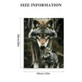 thumbnail image 3 of Autua Canvas wall art wolf decoration black and white picture wolf and cub painting wild animal generation artwork children's room living room bedroom bedroom home decoration 16x20 in, 3 of 5