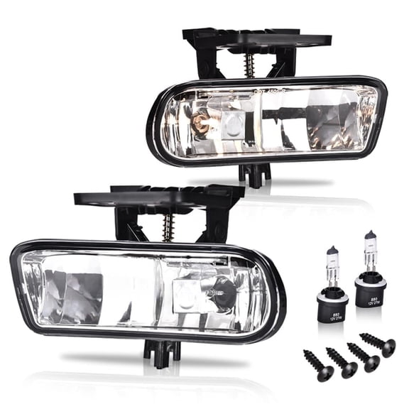 CROSSDESIGN Fog Lights Fit for Chevy Silverado 1500/ 2500 1999-2002 Chevy Silverado 3500 2001-2002 Fog Lamps