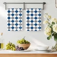 thumbnail image 3 of Blue Grey Plaid Kitchen Towels Set of 3, Modern Geometric Minimalist Checkered Absorbent Dish Towels for Kitchen, Microfiber Hand Towel, Quick Drying Tea Towel for Cleaning Decorative Dishcloths, 3 of 7