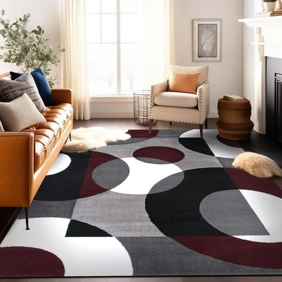Modern Circles Carpet for Living Room Sofa Table Large Area Rug Kitchen Hallway Balcony Rug Non-slip Entrance Doormat Home Decor