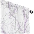 thumbnail image 3 of Decoultimatex lilac purple Valance Curtains for Windows Print Tree Branch Semi-Sheer Valance，1 Panel 50"W x 15"L, 3 of 5