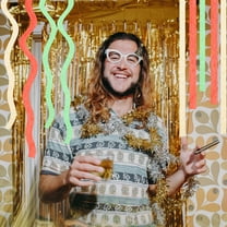 TAILTOSS 6Pcs Crepe Paper Party Streamers Golden Red Green 100In Long for Diy Crafts Background Decorations