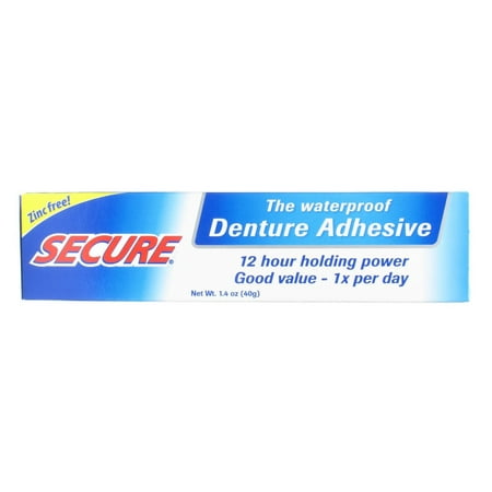 DenTek Secure Denture Adhesive, 1.4 Oz (Best Dental Adhesive For Partials)