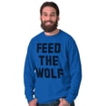 thumbnail image 4 of Feed The Wolf Sarcastic Hangry Gym Long Sleeve TShirt Men Women Brisco Brands S, 4 of 6
