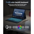thumbnail image 6 of Detachable Backlit Keyboard Case for iPad 10th/11th Gen A16, Trackpad & Pencil Holder,Steel Blue, 6 of 6