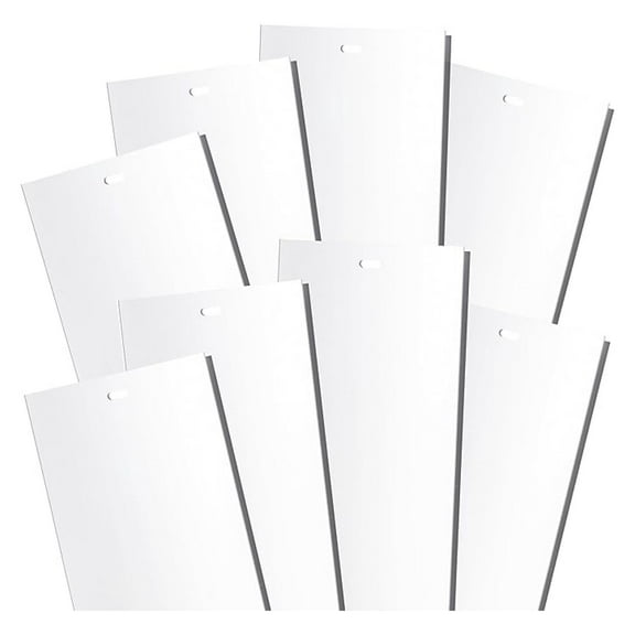 White Vertical Blinds Replacement Slats, for Doors and Windows. Easy Install Standard Replacement, 82.5” Long x 3.50" Wide (4)