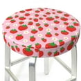 thumbnail image 6 of Goofa Hand Drawn Strawberry Printed Stool Covers Round, Waterproof Round Bar Stool Covers Anti-Slip Round Bar Stool Seat Cover with Elastic Bands Durable -13 inch, 6 of 7