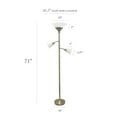 thumbnail image 3 of Elegant Designs 3 Light Floor Lamp with Scalloped Glass Shades, 3 of 8