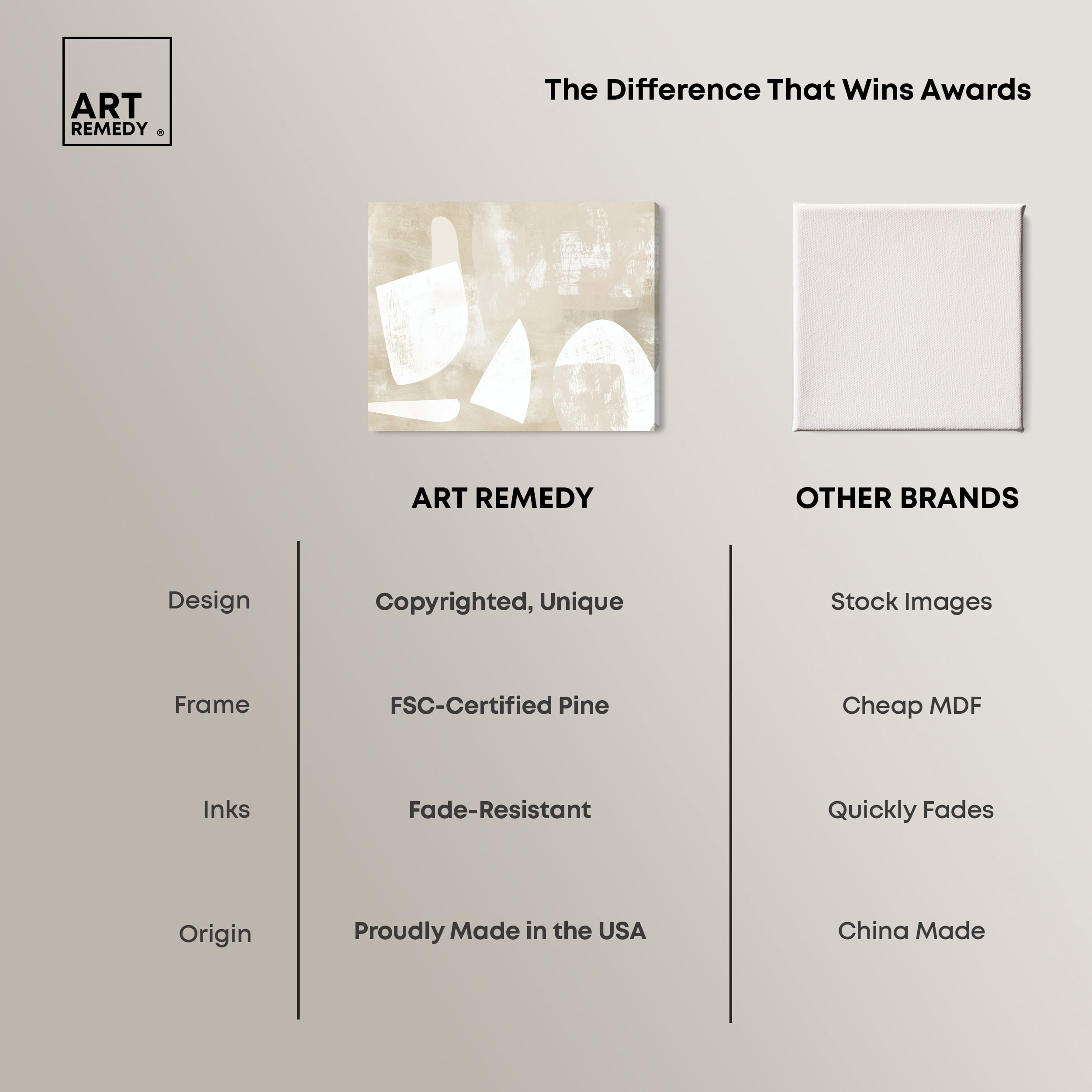 Cream And Ivory Modern Earth Tone Abstracts Canvas Wall Art by Art Remedy, Gallery Wrapped, 45"x36"