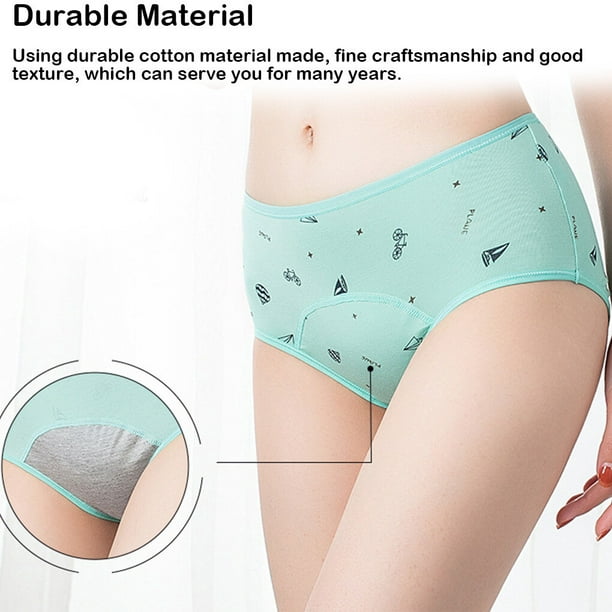 kurtrusly Cartoon Girls' Period Panties Physiological Menstrual Underwear  Briefs Lingerie Breathable Soft For Daughter Female Fish and water S 