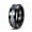 8mm Gear Black, variant on Men's Tungsten Ring with Blue Carbon Fiber Inlay and Gear Design Polished Metal Band Geometric Mesh Modern Look 8mm
