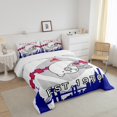 thumbnail image 2 of Erosebridal Football Themed Comforter for Twin Bed,Football Fans Bedding Set,Football Lovers Comforter Sets,Red Blue Gray Duvet Insert with 1 Pillowcase(Buffalo), 2 of 6